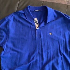 Used blue Burberry polo shirts size xl